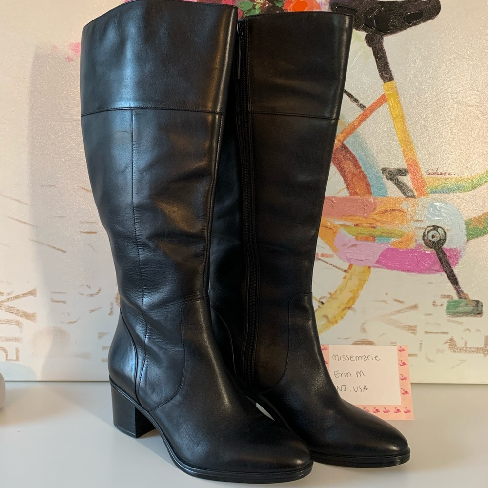 NWOT Naturalizer Harbor Black Riding Boots US 7 WC